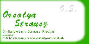 orsolya strausz business card